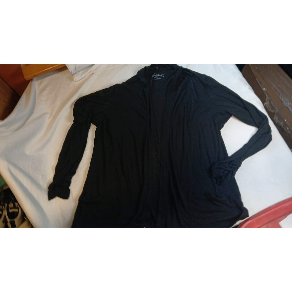 Maurices Womens Black Cardigan Ruched Long Sleeve Sweater w/pockets Plus Size 2